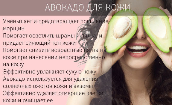 Авокадо для кожи, волос и здоровья
